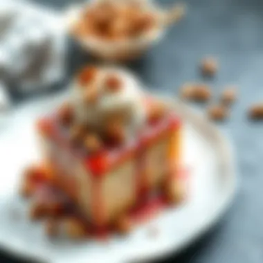 Delicious sambali dessert garnished with nuts