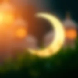 A serene crescent moon symbolizing the beginning of Ramadan