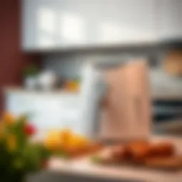 A sleek airfryer on a modern kitchen countertop