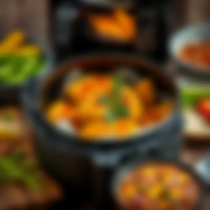 Airfryer showcasing its versatility with various recipes