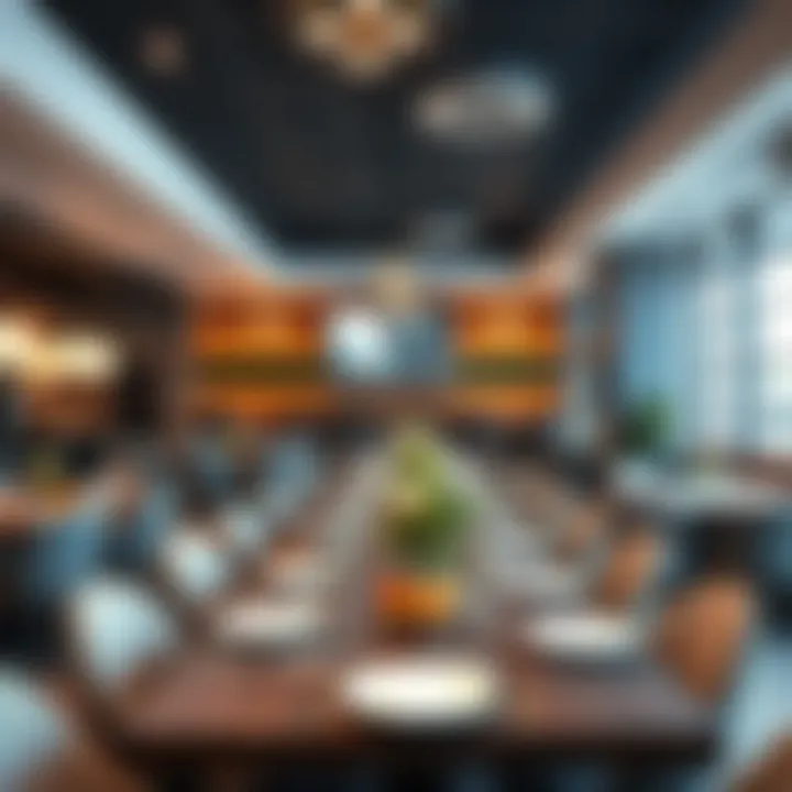 A beautifully designed event space ready for a large gathering