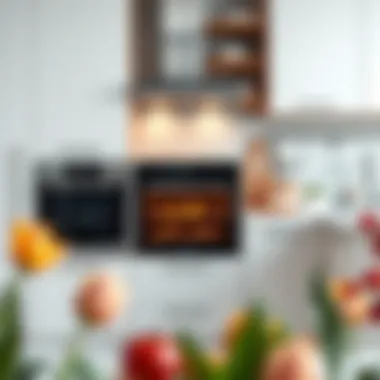 Modern kitchen showcasing built-in oven functionality