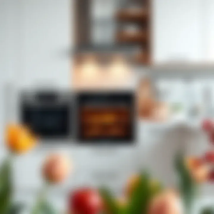 Modern kitchen showcasing built-in oven functionality