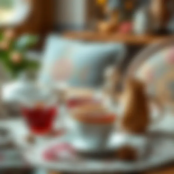 A cozy tea set prepared for a warm gathering