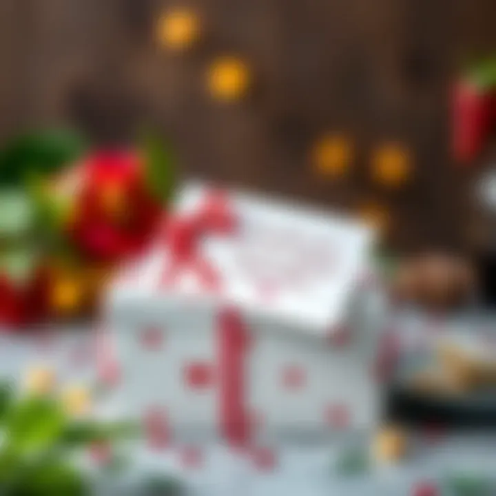 A thoughtful gift box adorned with a heartfelt card expressing love.