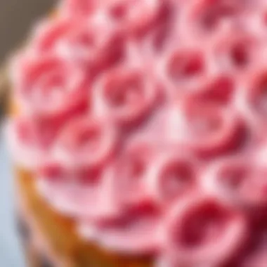 Intricate Frosting Artistry Close-up of intricate frosting designs on a cake