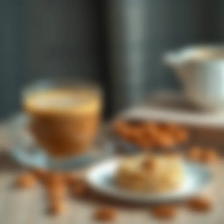Almond Cookies Paired with Coffee for a Perfect Treat Artfully arranged almond cookies alongside coffee