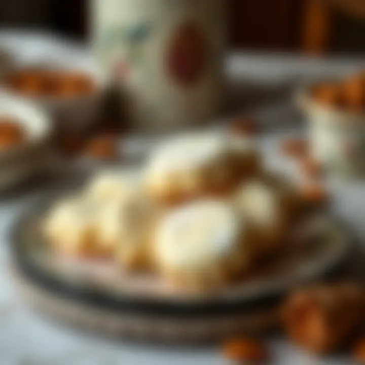 Elegant Presentation of Almond Flour Cookies Delicious almond flour cookies on a decorative plate