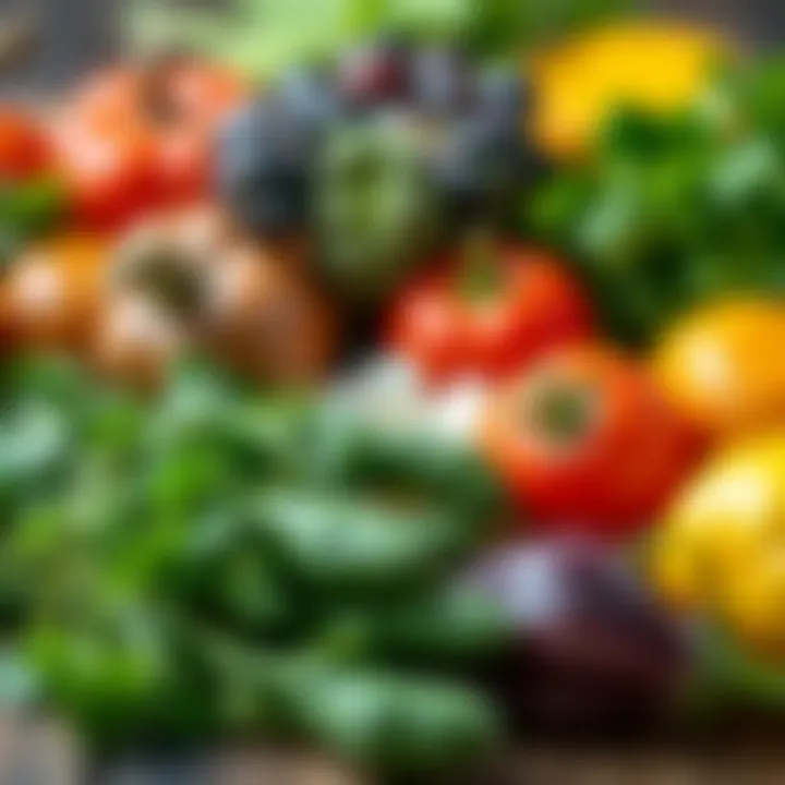 Fresh herbs and vegetables representing healthy choices