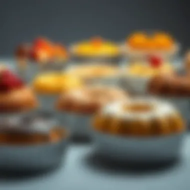 A selection of baked cakes from various molds