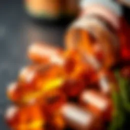 Vibrant fish oil capsules showcasing omega-3 richness