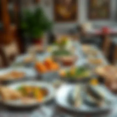 Cultural Feast: Rakı and Fish Dishes in Batikent A beautifully set dining table featuring traditional Rakı and fish dishes, emphasizing the cultural experience.