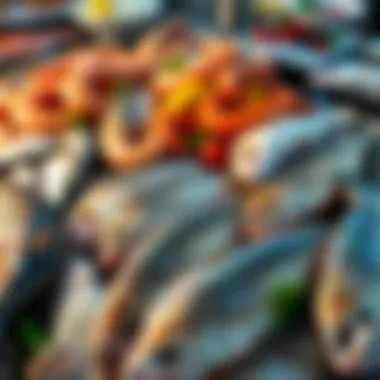 Delightful Variety of Batikent's Seafood An array of fresh seafood displayed elegantly, highlighting popular fish types in the region.