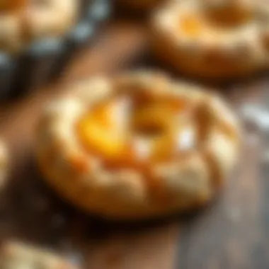 Close-Up of Apple Filling A close-up of apple filling inside a cookie