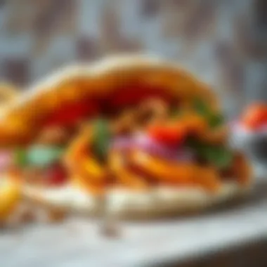 Nutritional Aspects of Bey Döner Nutritional ingredients of Bey Döner highlighted in a creative way.