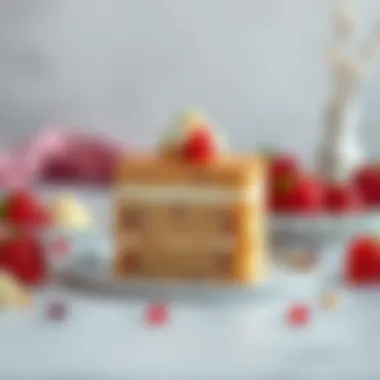 Layers of biscuit cake with cream