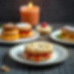 Selection of biscuit-based desserts