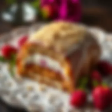 Finished Biskrem İncirli Biskuvi on a decorative plate