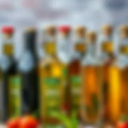 A collection of various plant-based oils in glass bottles