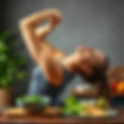 Gentle neck stretching exercise to relieve tension