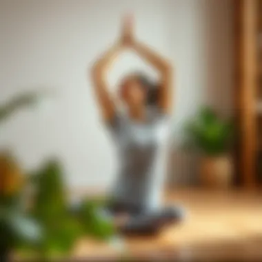 Yoga pose focusing on neck relaxation and flexibility