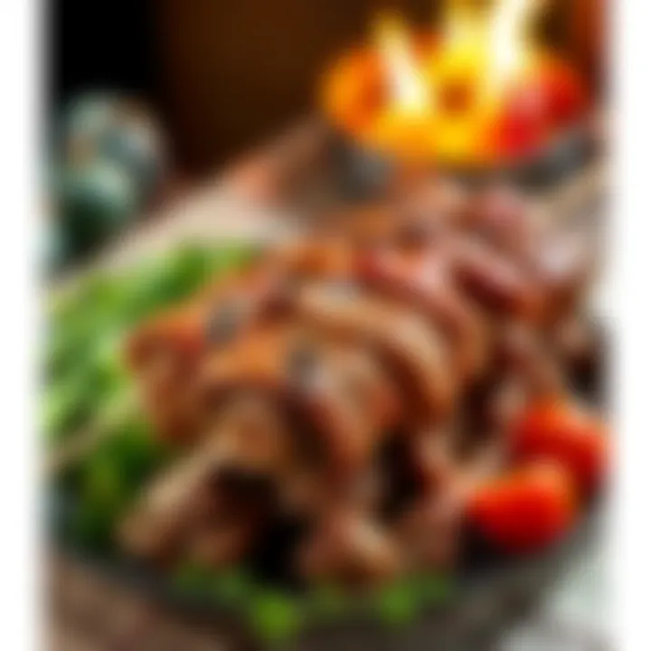 An overview of the traditional preparation method for Bursa Iskender Kebab.