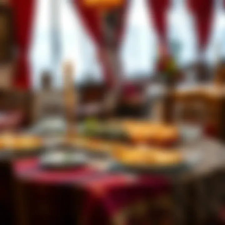 Traditional table setting for Sahur in Bursa