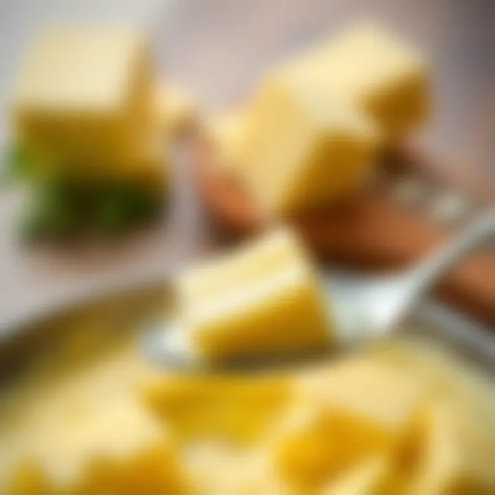 Close-up of butter in a spoon