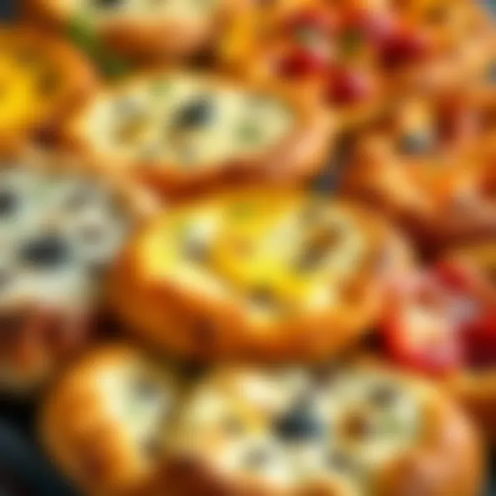 An array of various types of Çaglayan pide highlighting its diversity