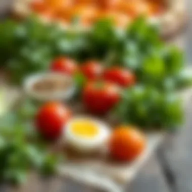 Ingredients laid out for making Çaglayan pide, emphasizing freshness