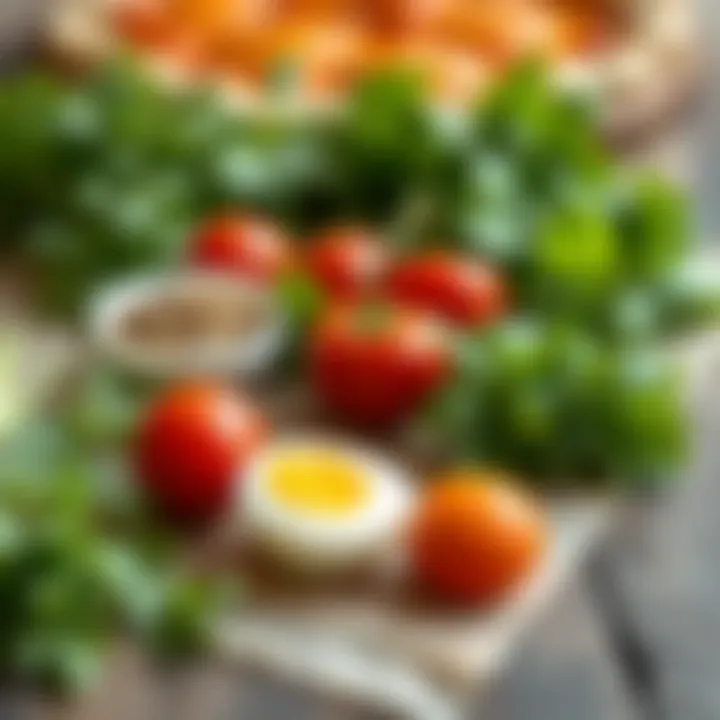 Ingredients laid out for making Çaglayan pide, emphasizing freshness