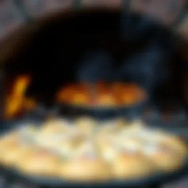 A traditional oven baking Çaglayan pide to perfection