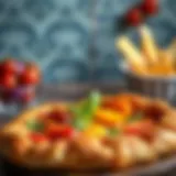 Vibrant Presentation of Çaglayan Pide A beautifully plated Çaglayan pide showcasing its vibrant ingredients