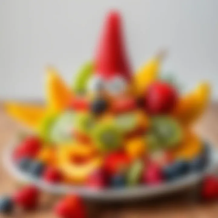 Delicious fruit salad arranged in a fun way