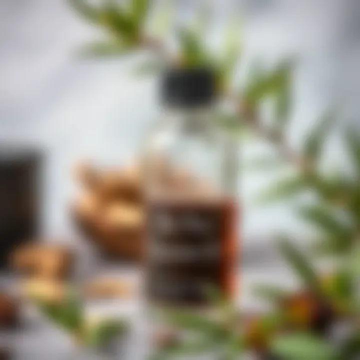 Close-up of tea tree essential oil