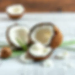 Nourished hair with coconut oil