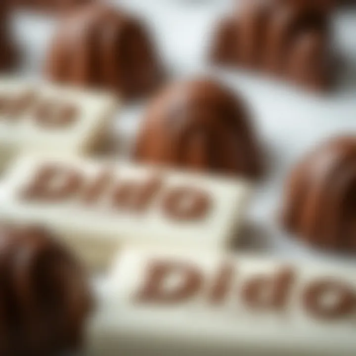 Dido Chocolates Cocoa Content Exploration A close-up of Dido chocolates highlighting different cocoa content levels.
