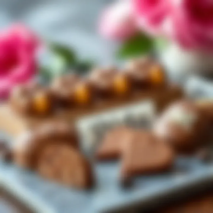 Gourmet Presentation of Dido Chocolates A gourmet presentation of Dido chocolates in an artistic arrangement.