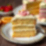 A delectable slice of the easiest cake with vibrant frosting.