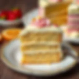A delectable slice of the easiest cake with vibrant frosting.