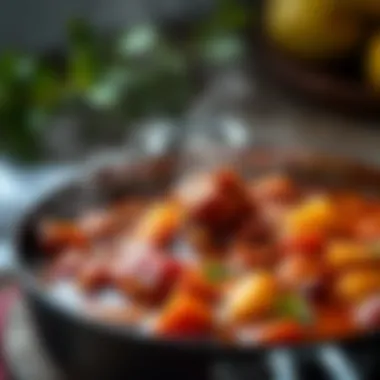 Aromatic Stew Bliss A pan filled with simmering aromatic stew