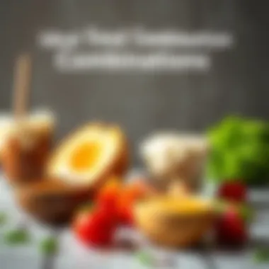 Visual guide showing suitable food combinations for infants