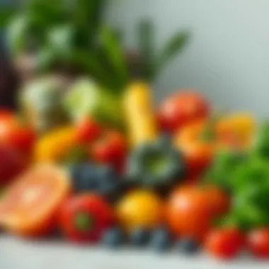 A vibrant assortment of fresh fruits and vegetables for baby food