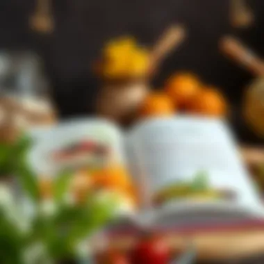 A recipe book opened to healthy baby food recipes