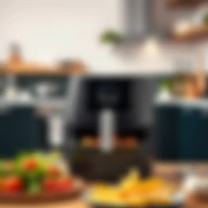 Electrolux XXL Airfryer in a contemporary kitchen setting demonstrating its functionality