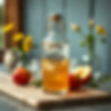 A vibrant lifestyle scene showcasing apple cider vinegar water being enjoyed