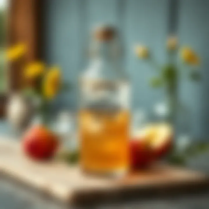 A vibrant lifestyle scene showcasing apple cider vinegar water being enjoyed