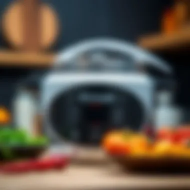 A close-up of Emsan pressure cooker showcasing its sleek design and functionality.