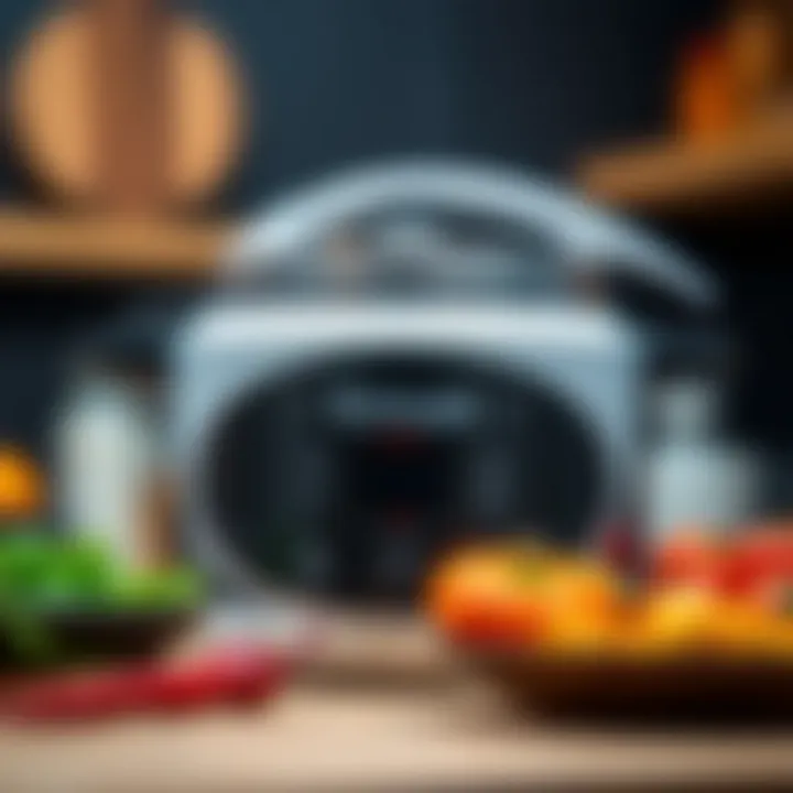 A close-up of Emsan pressure cooker showcasing its sleek design and functionality.