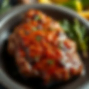 Tender and Flavorful Meat A close-up of tender meat perfectly seasoned